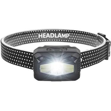 Imagem de Lanterna de cabeça LED recarregável Luz Farol indução com cinta ajustável inclinável em 45 graus 3 modos iluminação IP67 Detecção movimento na água para pesca alpinismo construção reparo