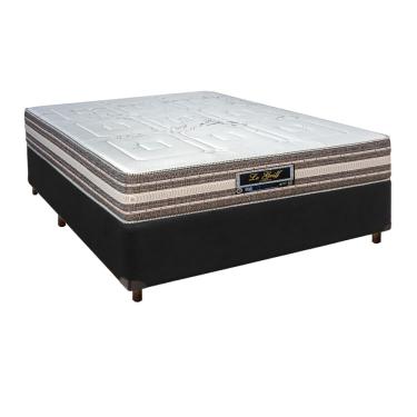 Imagem de Colchão Casal Molas Ensacadas + Box Preto - Legriff Sankonfort