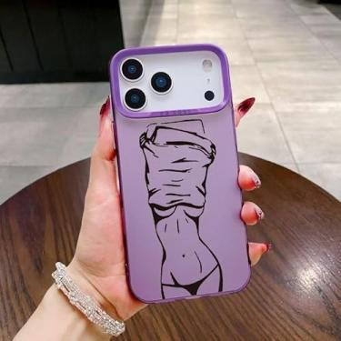 Imagem de Capa de telefone compatível com iPhone 17 de 6,3 polegadas, design de padrão de beleza sexy, capa protetora de TPU transparente e macia, à prova de choque, adequada para iPhone 17 Pro Max/16/15/14/13