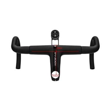 Imagem de Guidão De Bicicleta De Estrada Em Carbono 31.8mm Com Stem Integrado 38