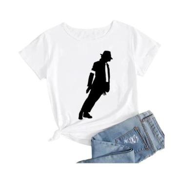 Imagem de Camiseta Gráfica plus Size Feminina Michael Jackson Estilo Harajuku Ro