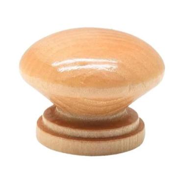 Imagem de Puxadores De Gaveta Em Forma De Cogumelo De Madeira Natural 10 Peças P