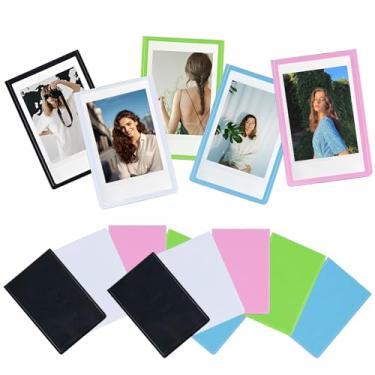 Imagem de pssped Pacote com 15 molduras magnéticas para fotos compatíveis com Instax Mini EVO Mini Liplay 12 11 SE 41 40 99 90 9 9 8 7S -5 x 7,6 cm – Visor de fotos de geladeira (colorido)