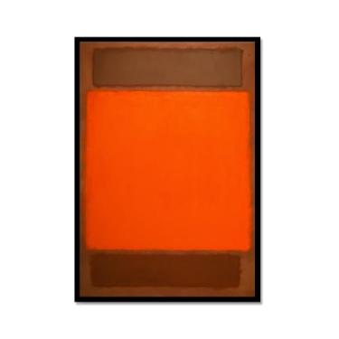 Imagem de Pôster de arte de parede vintage Mark Rothko arte moderna abstrata blocos de cores minimalistas pintura em tela impressão sala de estar decoração de casa (SKU21,8x30,5 cm = (20 x 30 cm), moldura de
