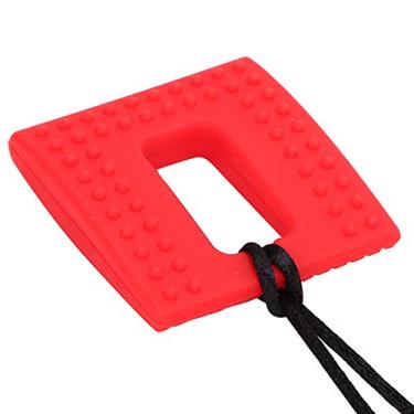 Imagem de Semme Mordedor de bebê Infantil Silicone Sensorial Mascar Brinquedos de Dentição Alívio Mordedor para Recém-nascidos Meninos Meninas Crianças Vermelho Azul Cinza Azul (Arca Quadrado Vermelho)