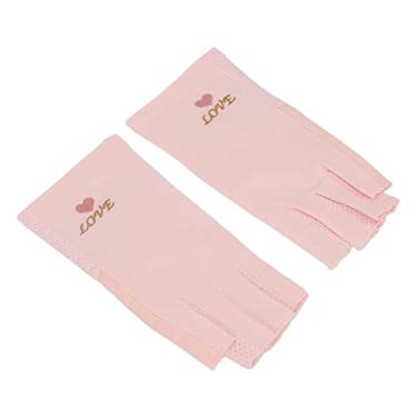 Imagem de Generic Luvas Sem Dedos Com Proteção UV para Manicure Luvas Elásticas e Respiráveis ​​para Lâmpadas de Unhas para Salão de Beleza Doméstico, Perfeitas para Prevenir Envelhecimento Pele e Rugas (Rosa)