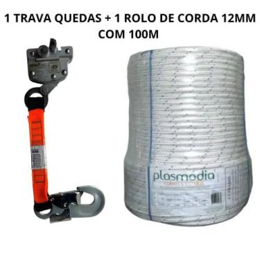 Imagem de Kit Trava Quedas e 100 Metros de Corda 12mm - APASEG