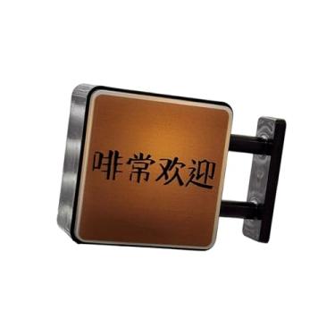 Imagem de Esquirla Ímã de geladeira com luz LED, placa decorativa para canto de café, enfeite prático e leve para restaurante e geladeira, Style C