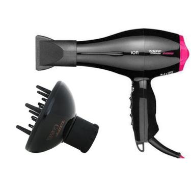 Imagem de Kit taiff - secador cabelo prof. titanium colors ion pink 2100w 220v -