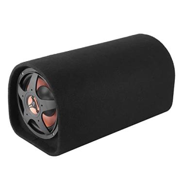 Imagem de Luqeeg Amplificador de Som Preciso do Subwoofer do Carro Grande Consumo para Amantes Baixo 200w Couro Preto 16.9x9.8x9.4in, Remontagem de áudio Carro