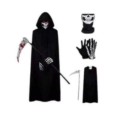 Imagem de Fantasia De Morte Para Adultos E Crianças 2025 Halloween Esqueleto Ate