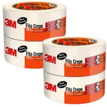 Imagem de Kit 4 Fita Crepe Uso Geral 101LA 48mm x 50 metros 3M