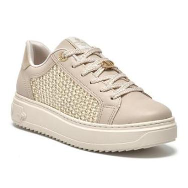 Imagem de Tênis Via Marte Casual Feminino Tressê Bege-Feminino