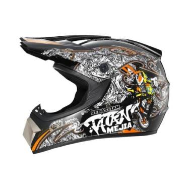 Imagem de Kit De Capacete MX Infantil Com Certificação DOT/ECE, Óculos Ventilado