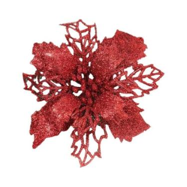 Imagem de Flores Artificiais De 11CM Para Decoração De Árvore De Natal, 510 Peça