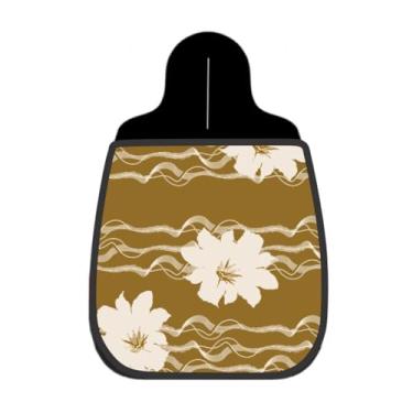 Imagem de Lixeira De Carro Organizador Lixinhocar Flor Branca Ondas