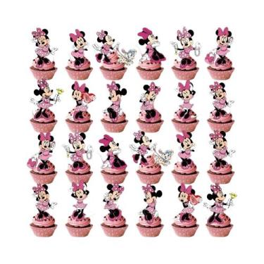 Imagem de Topo De Bolo Minnie Mouse, Decorações Para Festa De Aniversário, Tema 