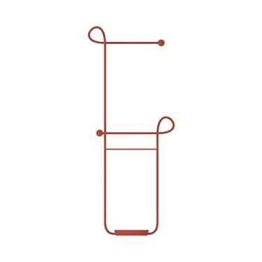 Imagem de KEG801302 Cabideiro para corredor, sala de estar, quarto, suporte para pendurar roupas, entrada, armazenamento de roupas, metal, suporte para chapéu (vermelho)