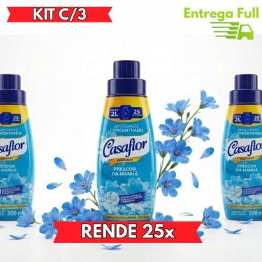 Imagem de Kit Amaciante Concentrado Casa Flor - 6 Litros Frescor Da Manha