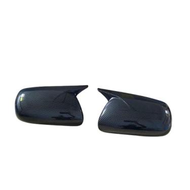 Imagem de M tampa do espelho retrovisor lateral de ré, compatível com toyota camry 6 xv40 corolla 9 e140 e150 avensis 3 auris 1, tampas de acabamento traseiro(Carbon-without light)