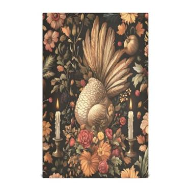 Imagem de xigua Conjunto de 1 panos de prato de cozinha de peru de outono, toalhas de cozinha macias altamente absorventes de secagem rápida para limpeza de pratos e limpeza manual, 71 x 45 cm