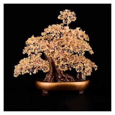 Imagem de Feito à mão Feng Shui Money Tree Natural Citrino Bonsai Árvore da Vida Grande Riqueza Escritório Casa Ornamentos para riqueza e boa sorte
