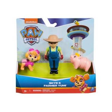 Imagem de 3 Bonecos Skye, Fazendeira Yumi E Porco - Patrulha Canina