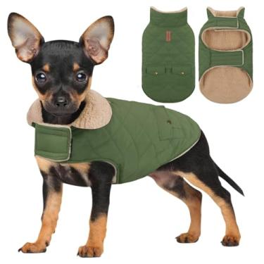 Imagem de Casaco de inverno para cães médios, jaqueta xadrez para cães, casaco de animais de estimação para clima frio, roupas quentes à prova de vento, roupas espessas para animais de estimação em ambientes