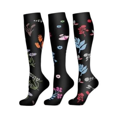 Imagem de Meias De Compressão Masculinas 3/6 Pares Para Esportes Ao Ar Livre, Ci