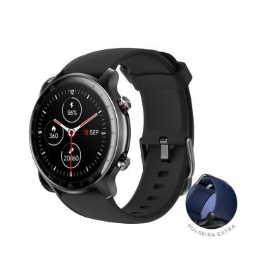 Imagem de SmartWatch Husky Sports 700 GPS, Preto, Pulseira Extra Azul Marinho, Com GPS - HSPH000-Unissex