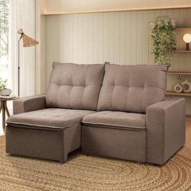 Imagem de Sofá Para Sala Reclinavel Estofado Berlim 200cm Veludo - Star Confort,