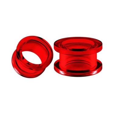 Imagem de Piercing De Silicone Vermelho Duplo Flare Para Lóbulo De Orelha, Joia 
