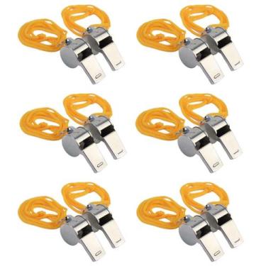 Imagem de Apito De Jogo Futebol Treino Jogo Metal 1Fit Kit C/12 Unidades - 1 Fit