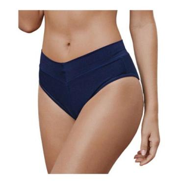 Imagem de Calcinha Cavada Cítara DeMillus Cós Alto Firma Barriguinha - ME, Marin