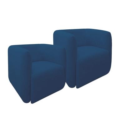 Imagem de Kit 2 Poltronas Malaga em Madeira de Eucalipto Movellu Home