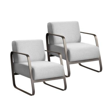 Imagem de Kit 2 Poltronas Mumbai em Madeira de Eucalipto Movellu Home