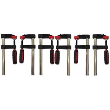 Imagem de Kit 6 Grampos P/ Carpinteiro Tipo Sargento 200x50x260mm Onetools