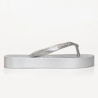 Imagem de Chinelo Feminino Fresh Up Full Glitter Prata Petite Jolie PJ7705-Feminino