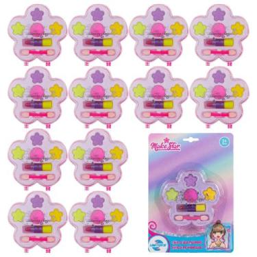 Imagem de Kit 12 Maquiagem Infantil Make Star Paleta Com Sombra E Batom Lembranc