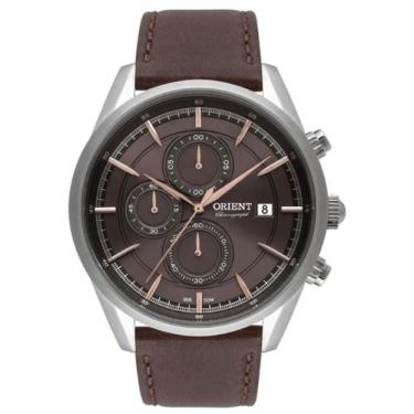 Imagem de Relógio orient masculino cronógrafo marrom mbscc053 n1nx