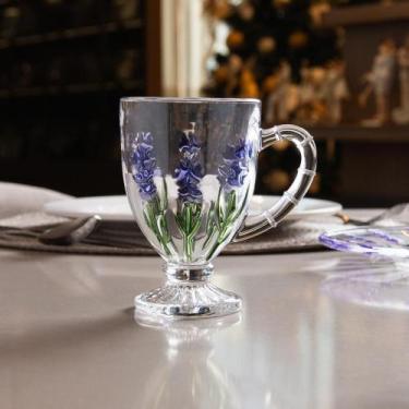 Imagem de Taça Cappuccino Lyor Lavanda Hand Painting 190ml Cristal - Wolff
