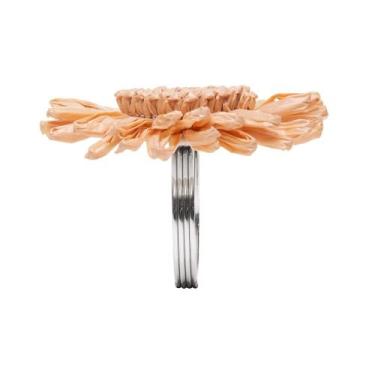 Imagem de 4 Anéis para Guardanapos Flor do Sol Bege Metal - Wolff