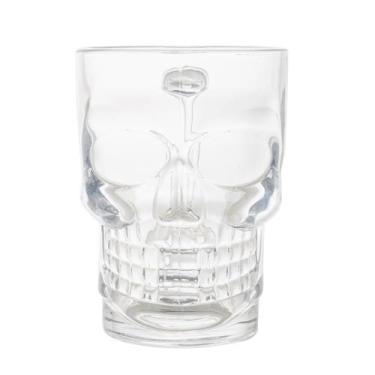 Imagem de Caneca de Chopp Lyor Caveira Rock Style de Vidro 365ml - Wolff