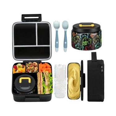 Imagem de Lancheira Bento Infantil Com Pote Térmico, Bolsa De Almoço À Prova De 