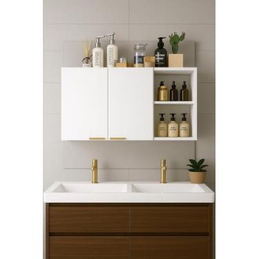 Imagem de Armário Suspenso Multiuso  Ideal para Cozinha, Lavanderia ou Escritóri