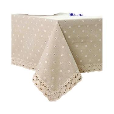 Imagem de Toalha De Mesa De Linho E Algodão Com Padrão Floral, Cobertura De Mesa