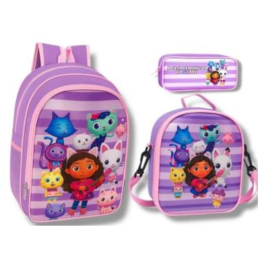 Imagem de Kit Mochila Escolar A Casa Magica De Gabby - Sem Marca