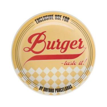 Imagem de Prato raso burger hambúrguer porcelana 26cm oxford