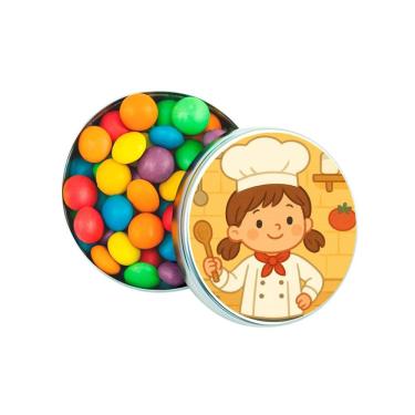Imagem de Kit 30 Latinhas Lembrancinhas Mini Chefe Menina