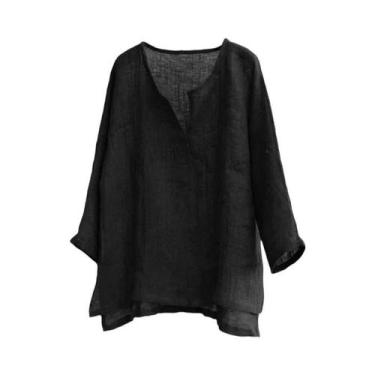 Imagem de Camisa Masculina Casual Solta de Manga Comprida - Verão/Primavera - De